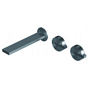 Ritmonio DOT316 Смеситель для раковины встр., с внут. частью, излив, цвет: brushed stainless steel PR50AK202INOX