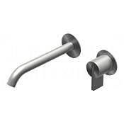 Ritmonio DOT316 Round Смеситель для раковины встр., с внутр. частью, излив 21 см, цвет: нерж. сталь PR50AL212INOX