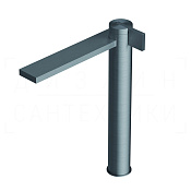 Ritmonio DOT316 Смеситель для раковины высокий, без д/к, выс. излива, цвет: brushed stainless steel PR50AF201INOX