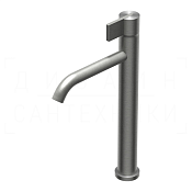 Ritmonio DOT316 Round Смеситель для раковины высокий, без д/к, излив, цвет: brushed stainless steel PR50AF211INOX