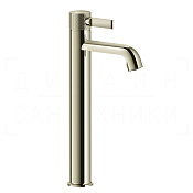 Gessi Inciso Смеситель для раковины высокий, с донным клапаном, излив 23,9 см, цвет: nickel PVD 58003#720