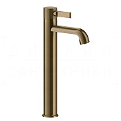 Gessi Inciso Смеситель для раковины высокий, с д/к, излив 13,5 см, цвет: deep bronze brushed PVD 58003#791