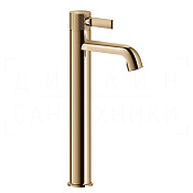 Gessi Inciso Смеситель для раковины высокий, без дон. клап., излив 13,5 см, цвет: warm bronze PVD 58004#735