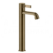 Gessi Inciso Смеситель для раковины высокий, без д/к, излив 13,5 см, цвет: deep bronze brushed PVD 58004#791
