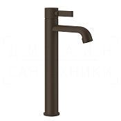 Gessi Inciso Смеситель для раковины высокий, без донного клапана, излив 13,5 см, цвет: dark bronze 58004#845