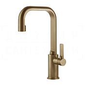 Gessi Inciso Смеситель для раковины высокий, без д/к, излив 16 см, цвет: warm bronze brushed PVD 58006#726