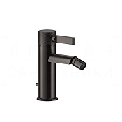 Gessi Inciso Смеситель для биде с донным клапаном, излив 10,8 см, цвет: black metal brushed PVD 58007#707