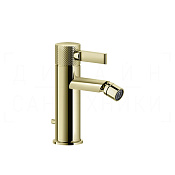 Gessi Inciso Смеситель для биде с донным клапаном, излив 10,8 см, цвет: brass PVD 58007#710