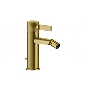 Gessi Inciso Смеситель для биде с донным клапаном, излив 10,8 см, цвет: gold brushed 58007#716