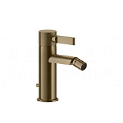 Gessi Inciso Смеситель для биде с донным клапаном, излив 10,8 см, цвет: deep bronze brushed PVD 58007#791