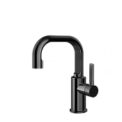 Gessi Inciso Смеситель для раковины, без донного клапана, излив 14 см, цвет: black metal PVD 58009#706