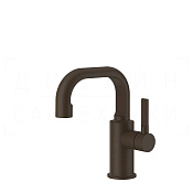 Gessi Inciso Смеситель для раковины, без донного клапана, излив 14 см, цвет: dark bronze 58009#845