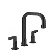 Gessi Inciso Смеситель для раковины на 3 отверстия, с донным клап., излив 16 см, цвет: aged bronze 58013#187