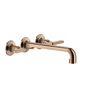 Gessi Inciso Смеситель для раковины встраиваемый, внеш. часть, излив 23,5-25,5 см, цвет: copper PVD 58092#030