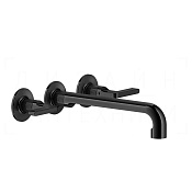 Gessi Inciso Смеситель для раковины встраив., внеш. часть, излив 23,5-25,5 см, цвет: black metal PVD 58092#706