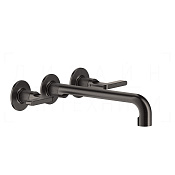 Gessi Inciso Смеситель для раковины встраив., внеш. часть, излив 23,5-25,5 см, цвет: black metal PVD 58092#707