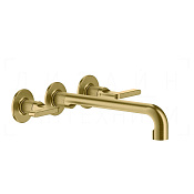 Gessi Inciso Смеситель для раковины встраив., внеш. часть, излив 23,5-25,5 см, цвет: gold brushed 58092#716