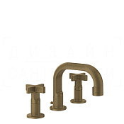 Gessi Inciso Смеситель для раковины на 3 отверстия, с дон. клап., излив 14 см, цвет: antique brass 58111#713