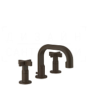 Gessi Inciso Смеситель для раковины на 3 отверстия, с донным клап., излив 14 см, цвет: dark bronze 58111#845