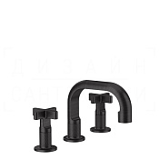 Gessi Inciso Смеситель для раковины на 3 отверстия, без дон. клап., излив 14 см, цвет: aged bronze 58112#187