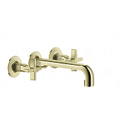 Gessi Inciso Смеситель для раковины встраиваемый, внешняя часть, излив 19-21 см, цвет: brass PVD 58190#710