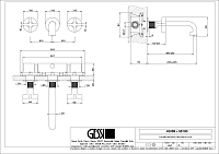 Gessi Inciso Смеситель для раковины встраив., внеш. часть, излив 19-21 см, цвет: deep bronze brushed 58190#791