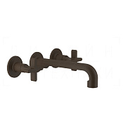 Gessi Inciso Смеситель для раковины встраиваемый, внешняя часть, излив 19-21 см, цвет: dark bronze 58190#845