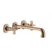 Gessi Inciso Смеситель для раковины встраиваемый, внеш. часть, излив 23,5-25,5 см, цвет: copper PVD 58192#030