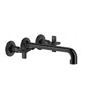 Gessi Inciso Смеситель для раковины встраив., внеш. часть, излив 23,5-25,5 см, цвет: black metal PVD 58192#706