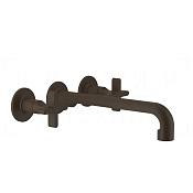 Gessi Inciso Смеситель для раковины встраив., внеш. часть, излив 23,5-25,5 см, цвет: dark bronze 58192#845