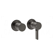 Gessi Inciso Смеситель для душа встраив., на 2 потреб., внешняя часть, цвет: black metal brushed PVD 58077#707