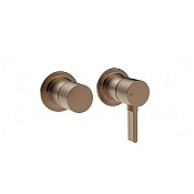 Gessi Inciso Смеситель для душа встраиваемый, на 2 потреб., внешняя часть, цвет: copper brushed PVD 58077#708