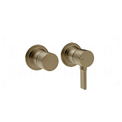 Gessi Inciso Смеситель для душа встраив., на 2 потреб., внешняя часть, цвет: deep bronze brushed PVD 58077#791