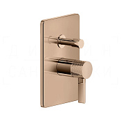 Gessi Inciso Смеситель для душа встраиваемый, на 2 потребителя, внешняя часть, цвет: copper PVD 58079#030
