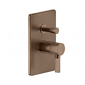 Gessi Inciso Смеситель для душа встраиваемый, на 2 потреб., внешняя часть, цвет: copper brushed PVD 58079#708