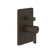 Gessi Inciso Смеситель для душа встраиваемый, на 2 потребителя, внешняя часть, цвет: dark bronze 58079#845