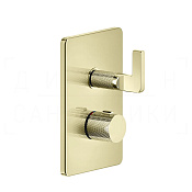Gessi Inciso Термостат для душа встраиваемый, на 1 потребитель, внешняя часть, цвет: brass PVD 58132#710