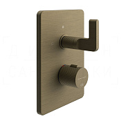 Gessi Inciso Термостат для душа встраиваемый, на 2 потребителя, внешняя часть, цвет: antique brass 58134#713