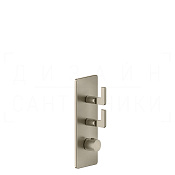 Gessi Inciso Термостат для душа встраиваемый, на 2 потр., внешняя часть, цвет: finox brushed nickel 58204#149