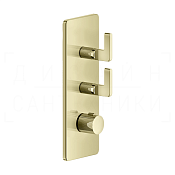 Gessi Inciso Термостат для душа встраиваемый, на 2 потребителя, внешняя часть, цвет: brass PVD 58204#710