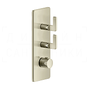 Gessi Inciso Термостат для душа встраиваемый, на 2 потребителя, внешняя часть, цвет: nickel PVD 58204#720