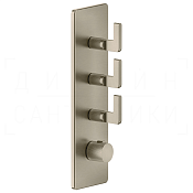 Gessi Inciso Термостат для душа встраиваемый, на 3 потр., внешняя часть, цвет: finox brushed nickel 58206#149