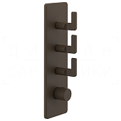 Gessi Inciso Термостат для душа встраиваемый, на 3 потребителя, внешняя часть, цвет: dark bronze 58206#845