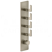 Gessi Inciso Термостат для душа встраиваемый, на 4 потр., внешняя часть, цвет: finox brushed nickel 58208#149
