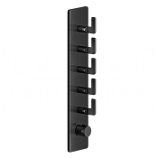 Gessi Inciso Термостат для душа встраиваемый, на 5 потребителей, внеш. часть, цвет: black metal PVD 58210#706