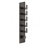 Gessi Inciso Термостат для душа встраив., на 5 потреб., внешняя часть, цвет: black metal brushed PVD 58210#707