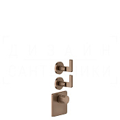 Gessi Inciso Термостат для душа встраиваемый, на 2 потреб., внешняя часть, цвет: copper brushed PVD 58214#708