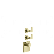 Gessi Inciso Термостат для душа встраиваемый, на 2 потребителя, внешняя часть, цвет: brass PVD 58214#710