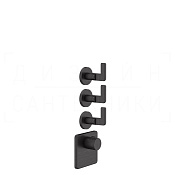 Gessi Inciso Термостат для душа встраиваемый, на 3 потребителя, внешняя часть, цвет: aged bronze 58216#187