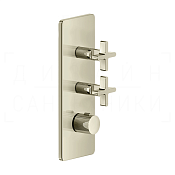 Gessi Inciso Термостат для душа встраиваемый, на 2 потребителя, внешняя часть, цвет: nickel PVD 58224#720